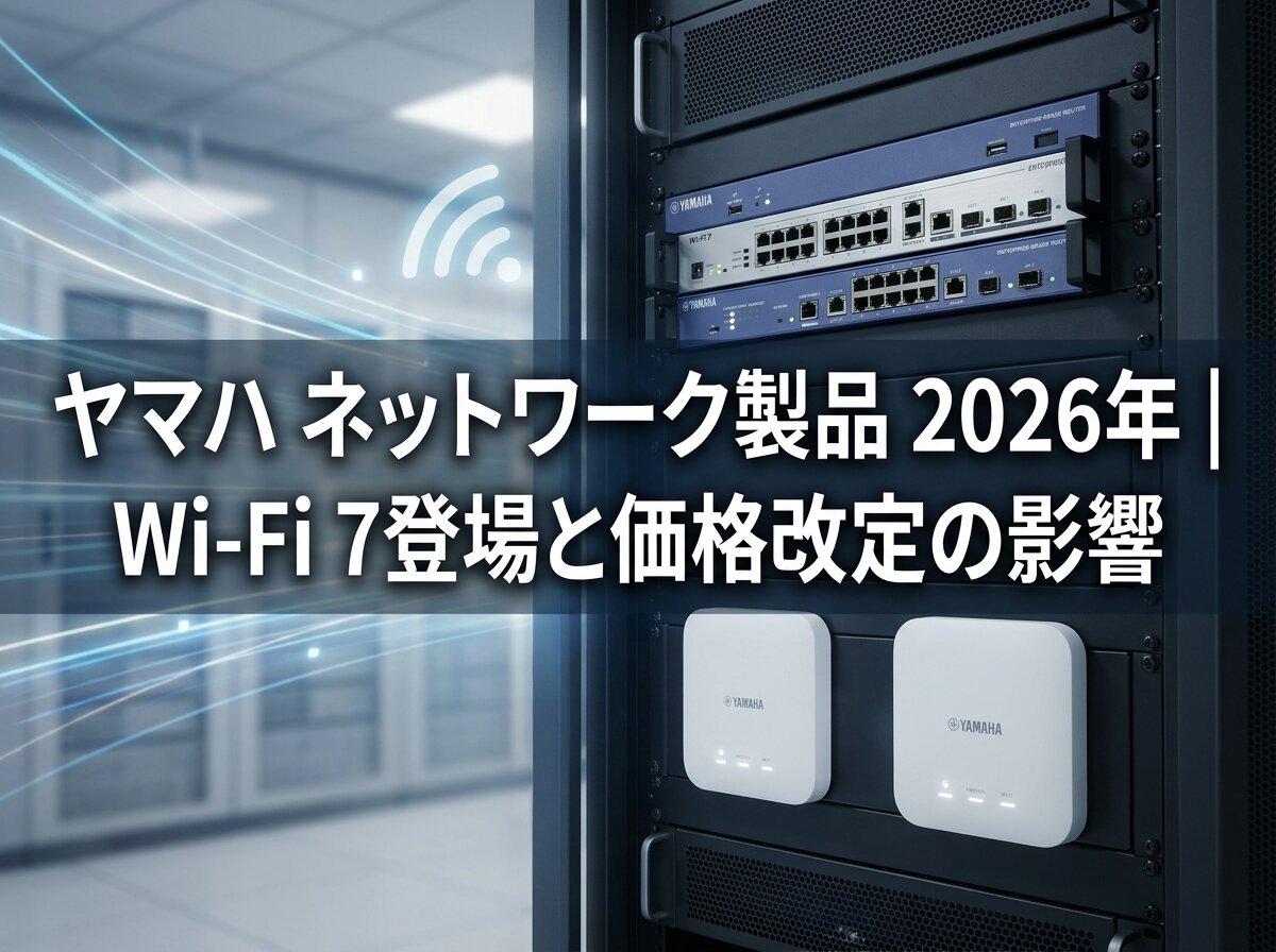 ヤマハ ネットワーク製品 2026年｜Wi-Fi 7登場と価格改定の影響