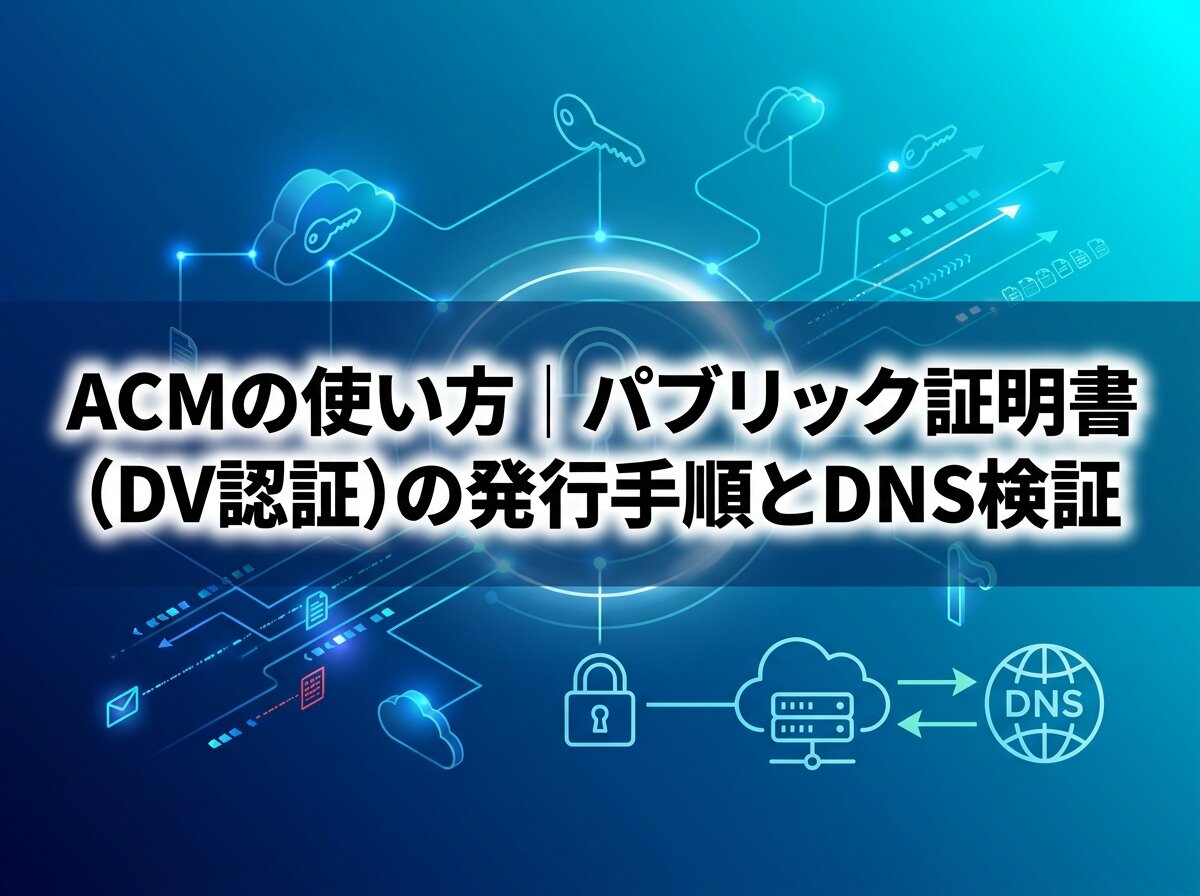 ACM（AWS Certificate Manager）の使い方｜パブリック証明書(DV認証)の発行手順とDNS検証