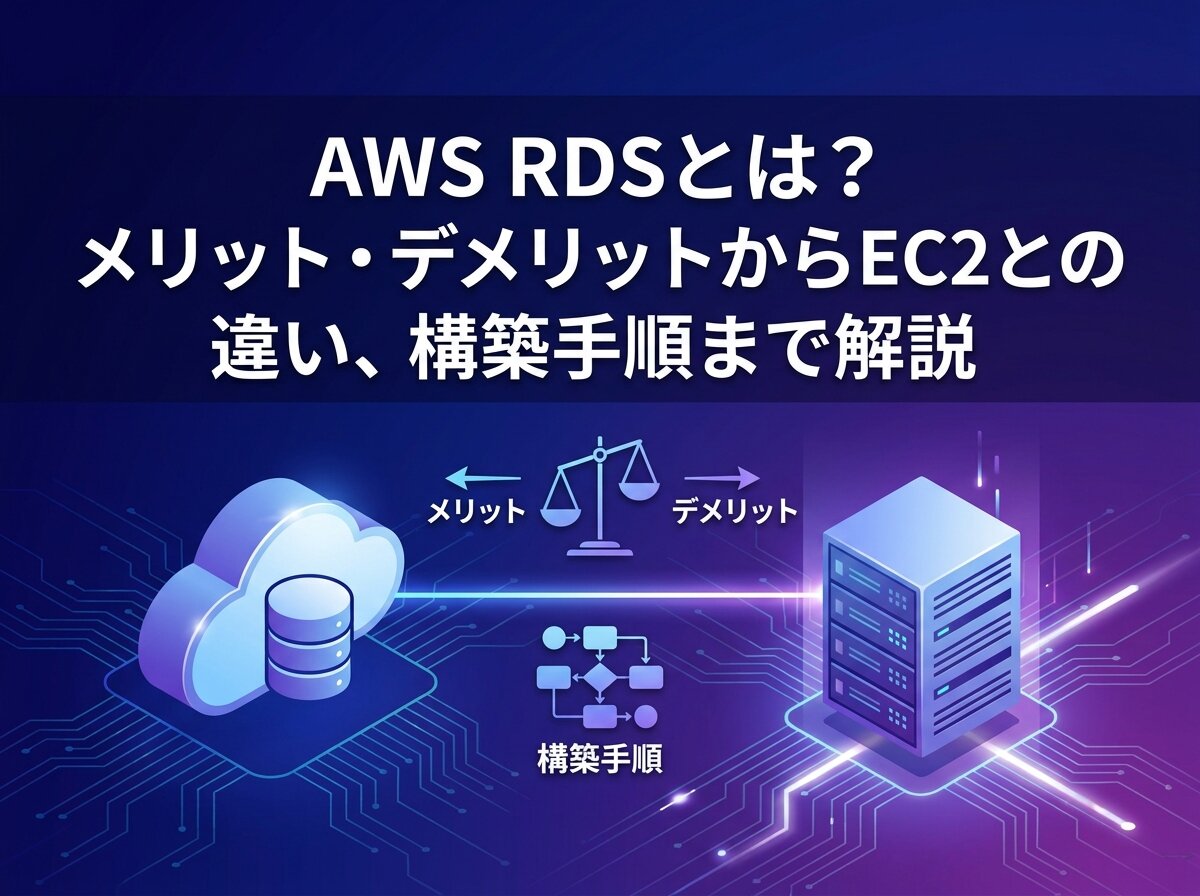 AWS RDSとは？メリット・デメリットからEC2との違い、構築手順まで解説